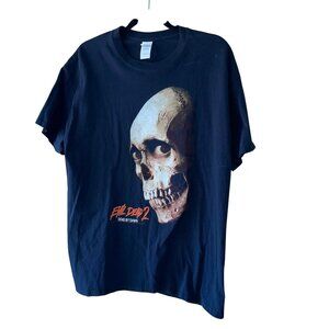 Gildan Mens Tee Shirt Size Large Black Evil Dead 2 Dead By Dawn Color Poster